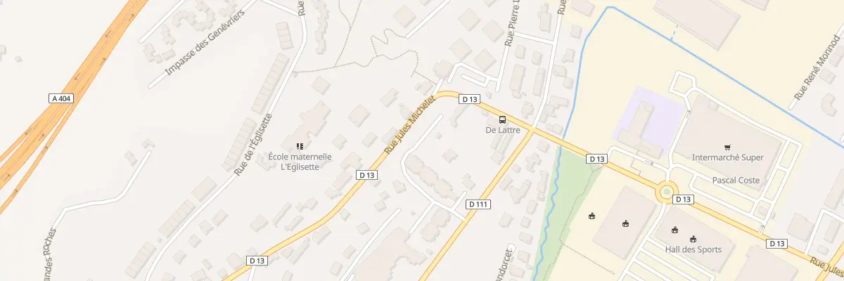 Plan du 12 Rue de Lattre de Tassigny à Oyonnax