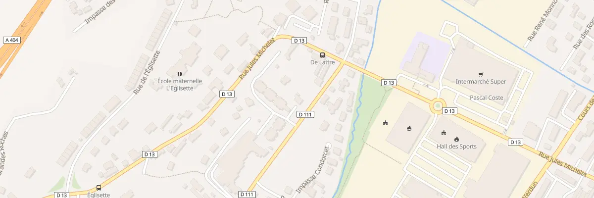 Plan du 10 Rue de Lattre de Tassigny à Oyonnax