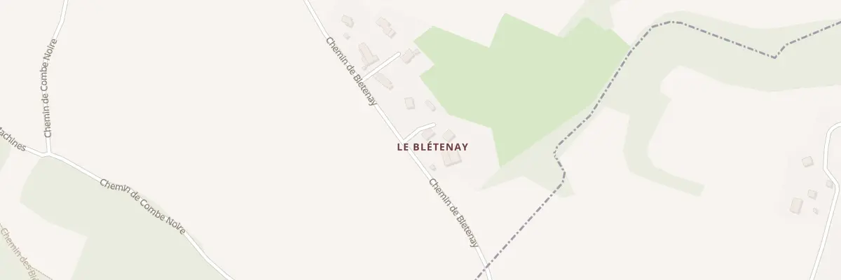 Plan du 595 Che de Bletenay à Pressins