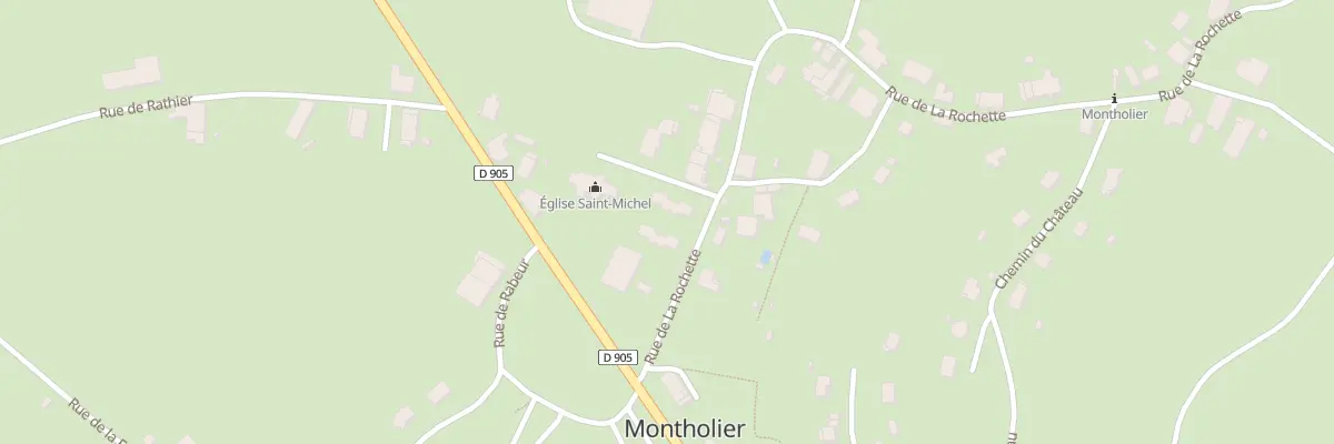 Plan du 90 Rue de la Rochette à Montholier
