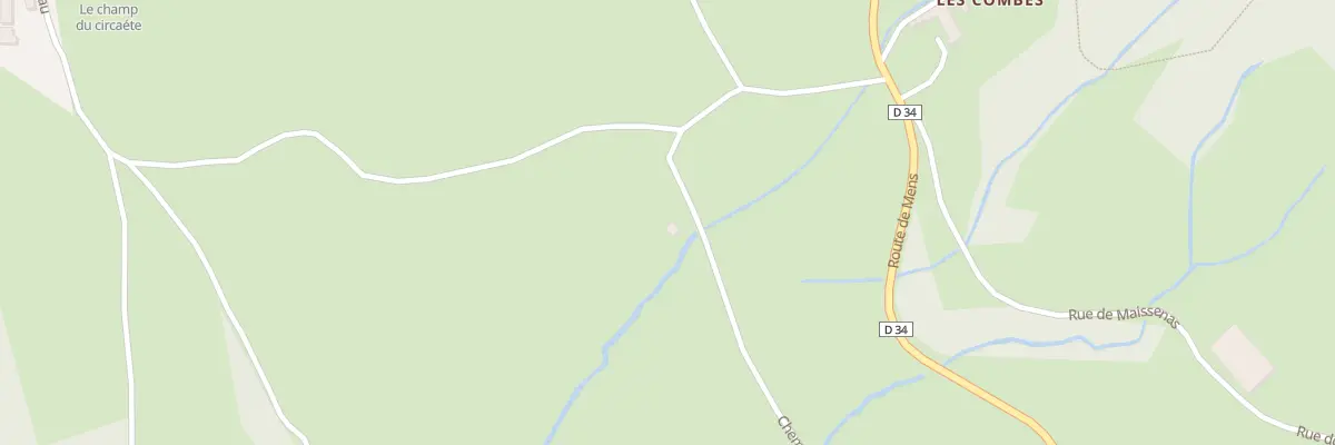 Plan du 234 Che de Colombier à Roissard