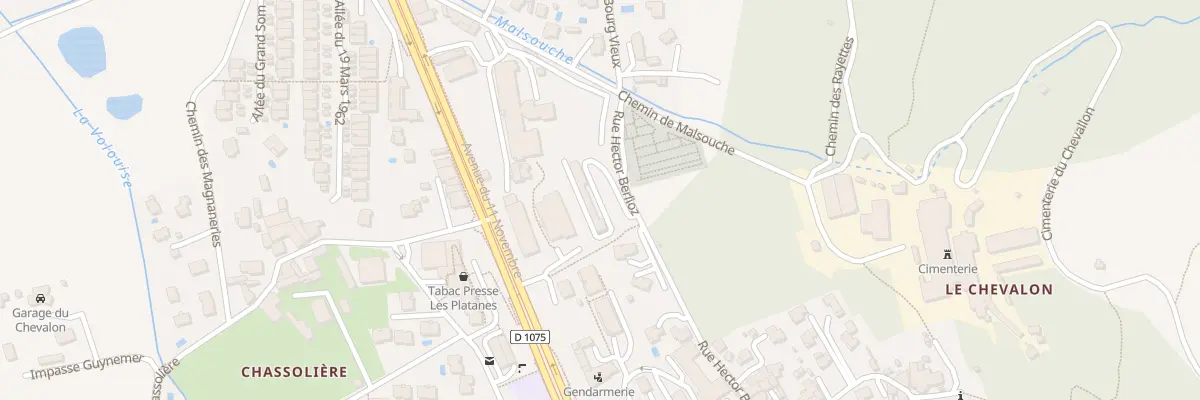 Plan du 92 Rue Hector Berlioz à Voreppe