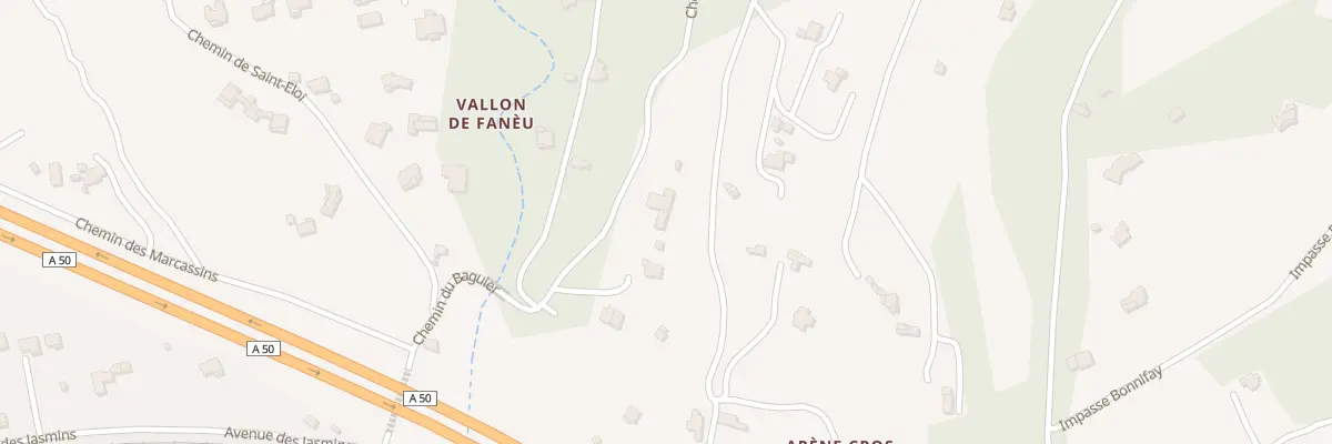 Plan du 280 Che du Baguier à La Ciotat