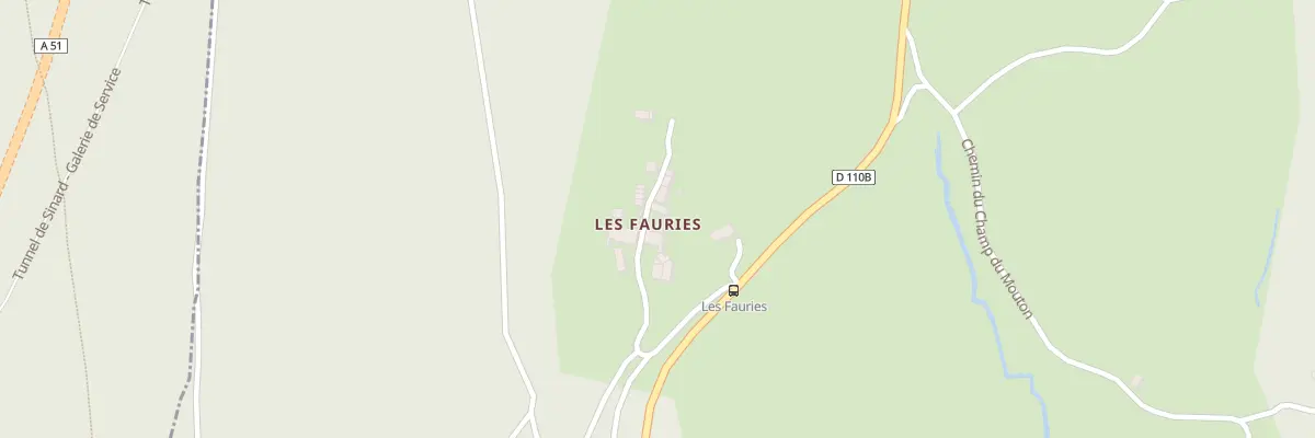 Plan du 220 Che des Fauries à Sinard