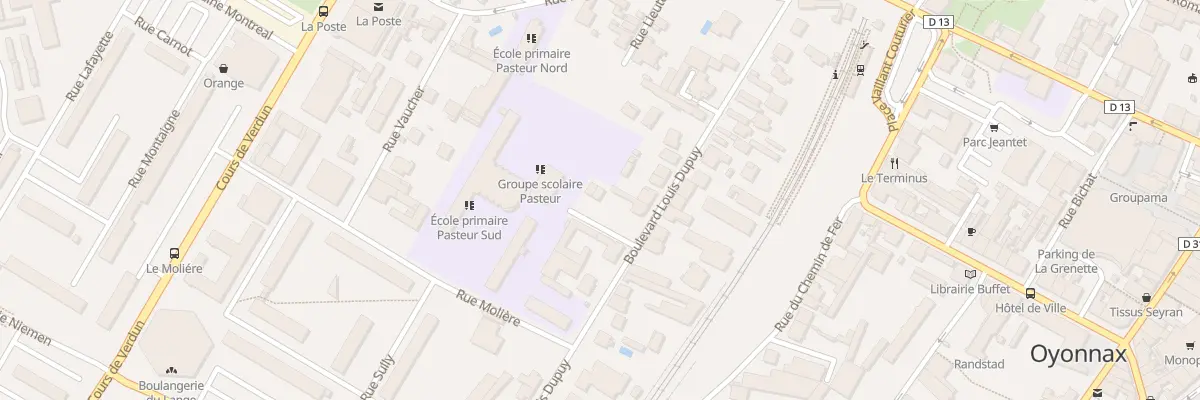 Plan du 13 Rue Pierre Demangeot à Oyonnax