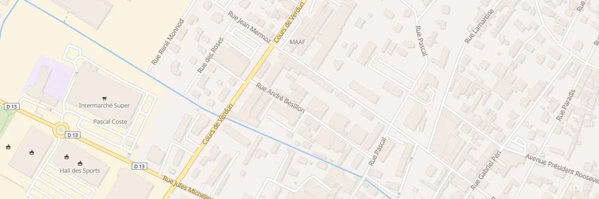 Plan du 16 Rue Andre Besillon à Oyonnax