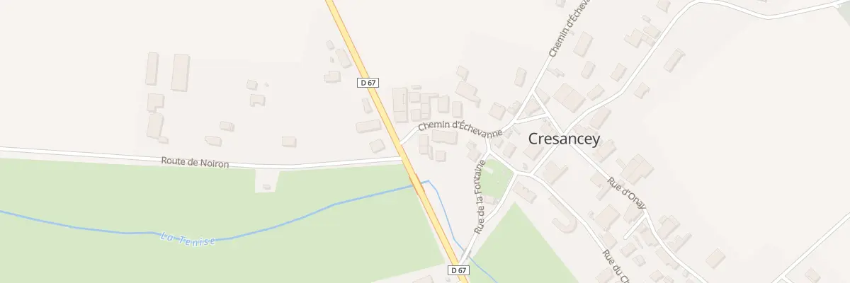 Plan du 3 Che d’Echevanne à Cresancey
