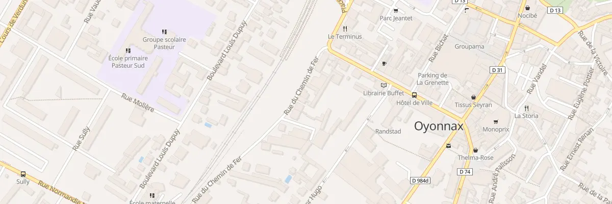 Plan du 5 Rue du Chemin de Fer à Oyonnax