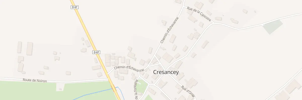 Plan du 14 Che d’Echevanne à Cresancey