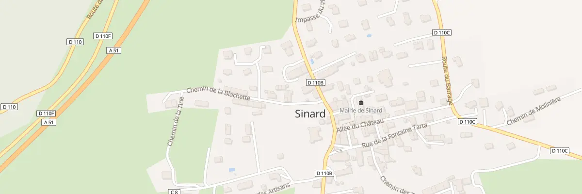 Plan du 58 Che de la Blachette à Sinard