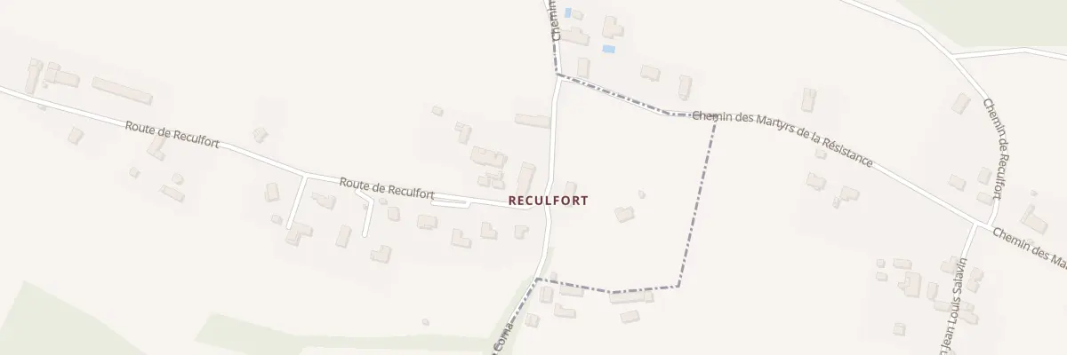 Plan du 1095 Rte de Reculfort à Pressins