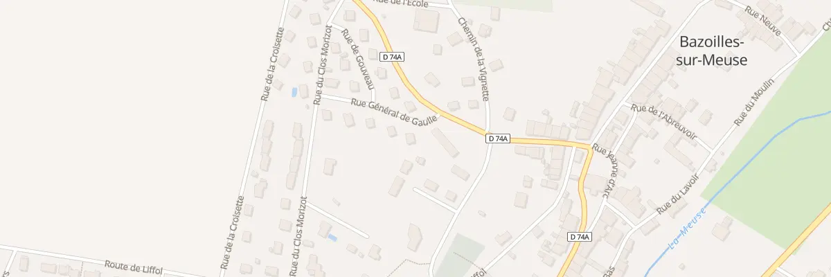 Plan du 1 Rue Gen de Gaulle à Bazoilles-sur-Meuse