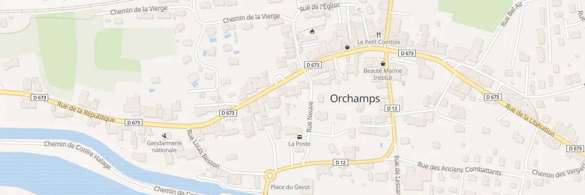 Plan du 23 Rue de la République à Orchamps