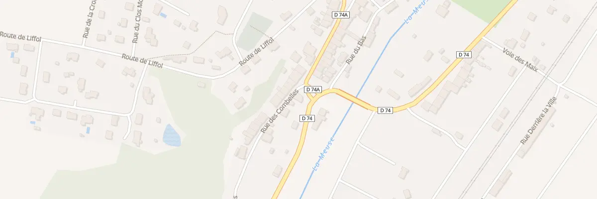 Plan du 12 N Rn 74 Paray Monial à Sarre à Bazoilles-sur-Meuse