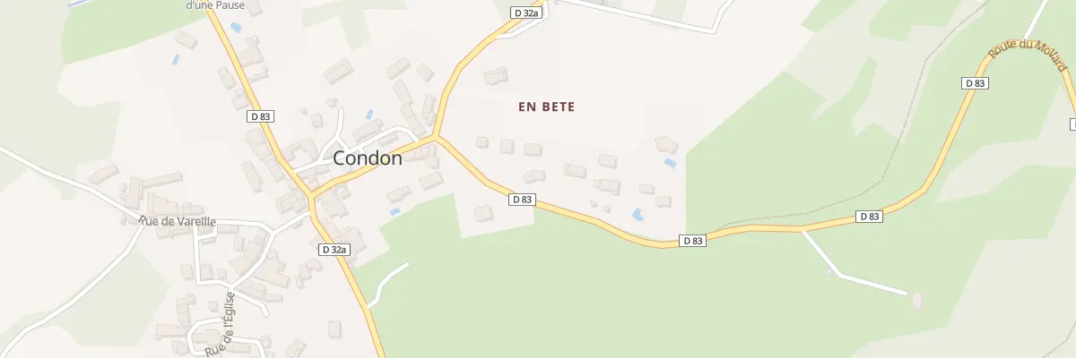 Plan du 92 Rte du Mollard à Andert-et-Condon