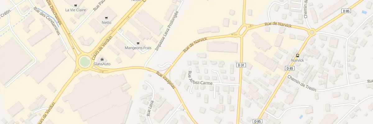 Plan du 25 Rue Arbez-Carme à Oyonnax