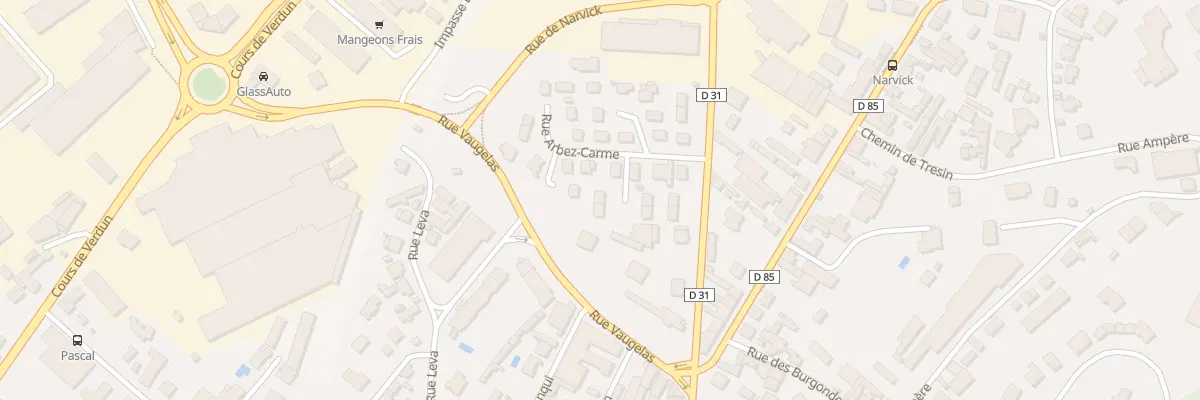 Plan du 14 Rue Arbez-Carme à Oyonnax