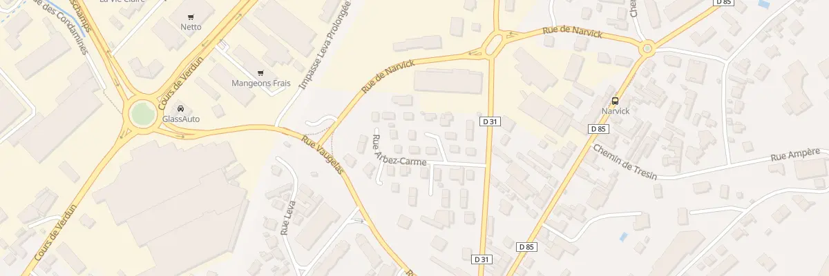 Plan du 13 Rue Arbez-Carme à Oyonnax