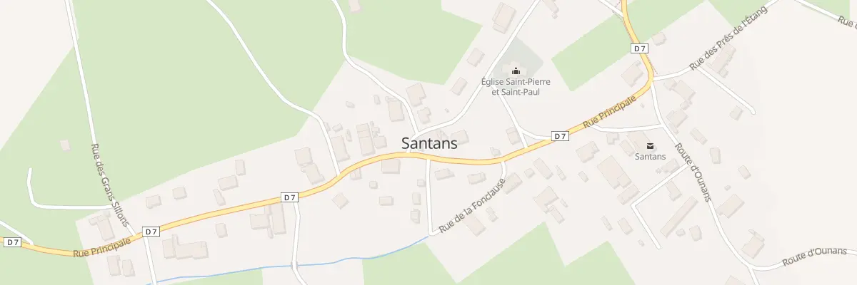 Plan du 2 Rue de l’Église à Santans