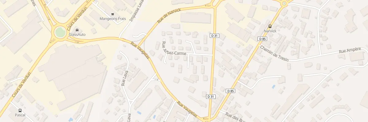 Plan du 16 Rue Arbez-Carme à Oyonnax