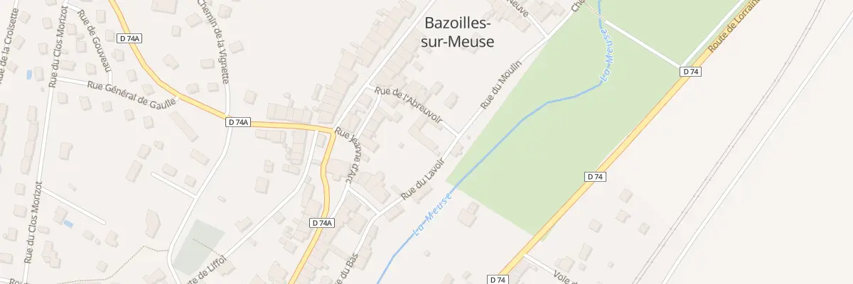 Plan du 1 Rue du Lavoir à Bazoilles-sur-Meuse