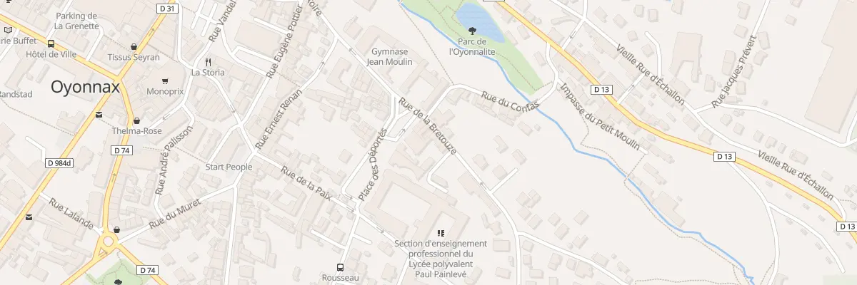 Plan du 2 Rue de la Bretouze à Oyonnax