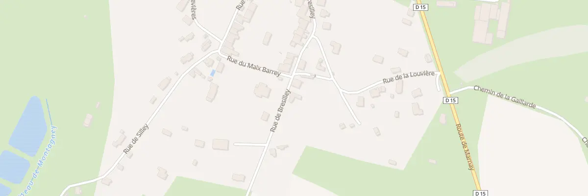 Plan du 33 Rte de Bresilley à Montagney