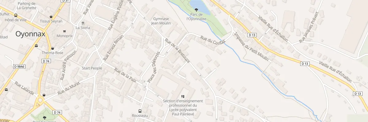 Plan du 10 Rue de la Bretouze à Oyonnax