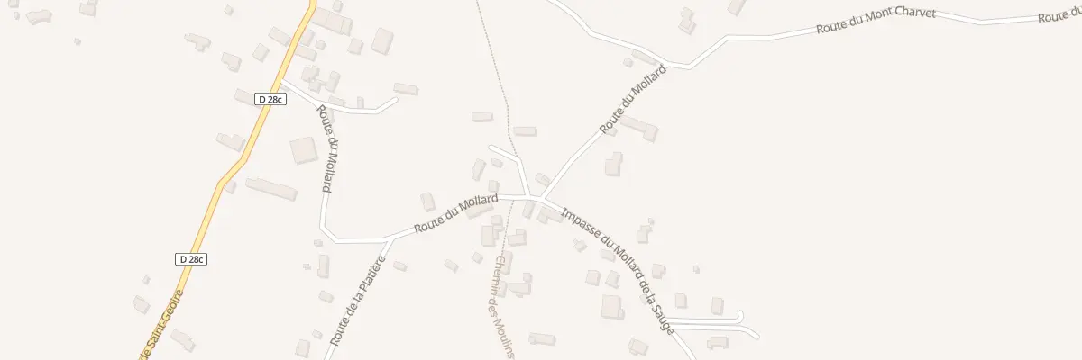 Plan du 381 Rte du Mollard à Velanne