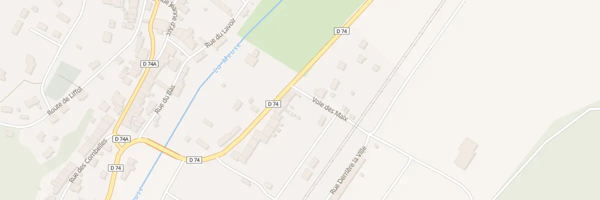 Plan du 11 N Rn 74 Paray Monial à Sarre à Bazoilles-sur-Meuse