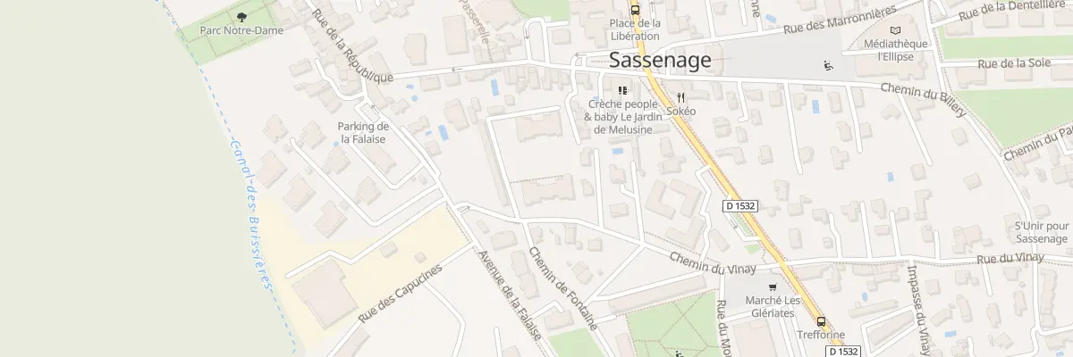 Plan du 52 Che du Vinay à Sassenage