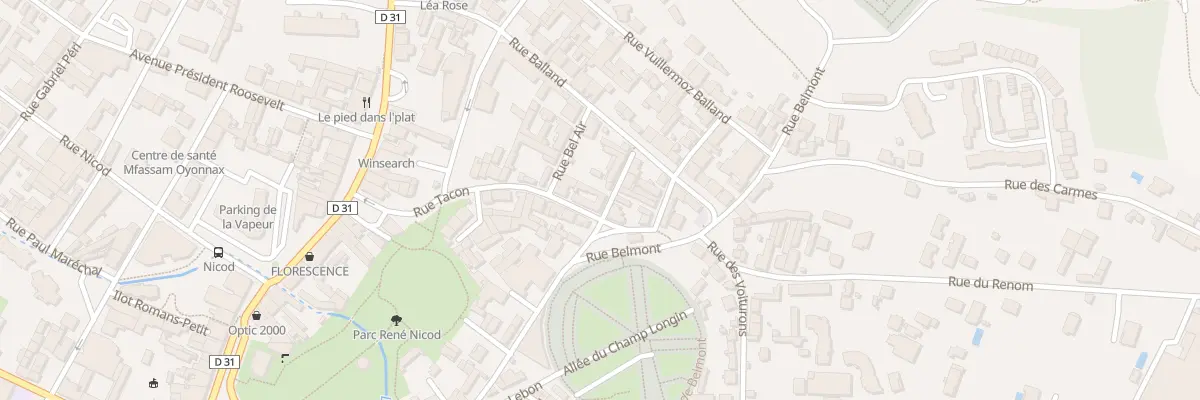 Plan du 15B Rue Tacon à Oyonnax