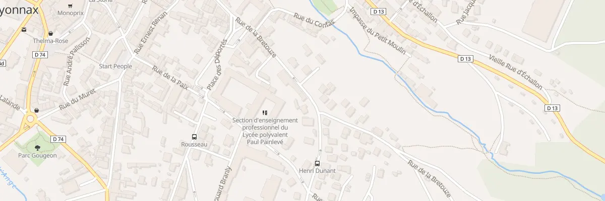 Plan du 16 Rue de la Bretouze à Oyonnax