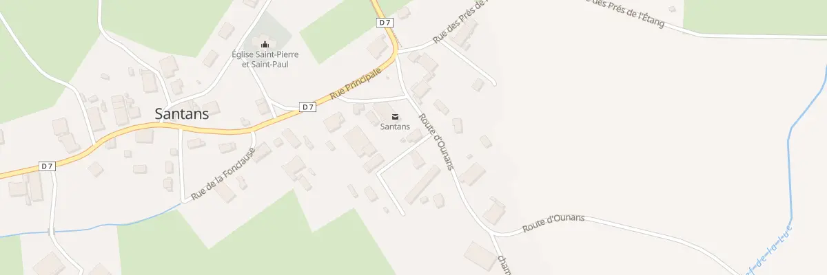 Plan du 4 Rte d’Ounans à Santans