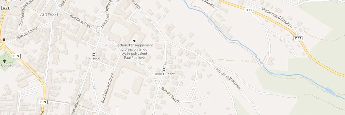 Plan du 5 Rue Henri Dunant à Oyonnax