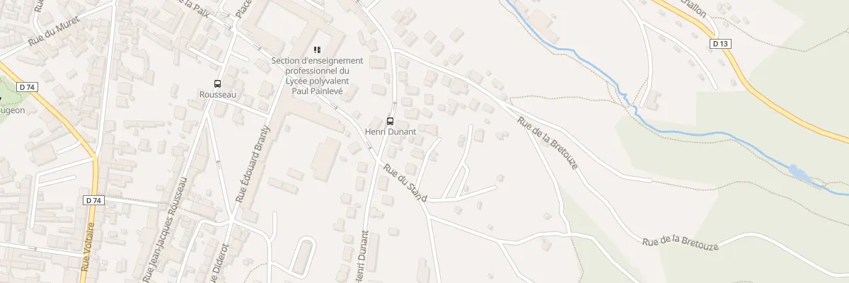Plan du 13B Rue Henri Dunant à Oyonnax