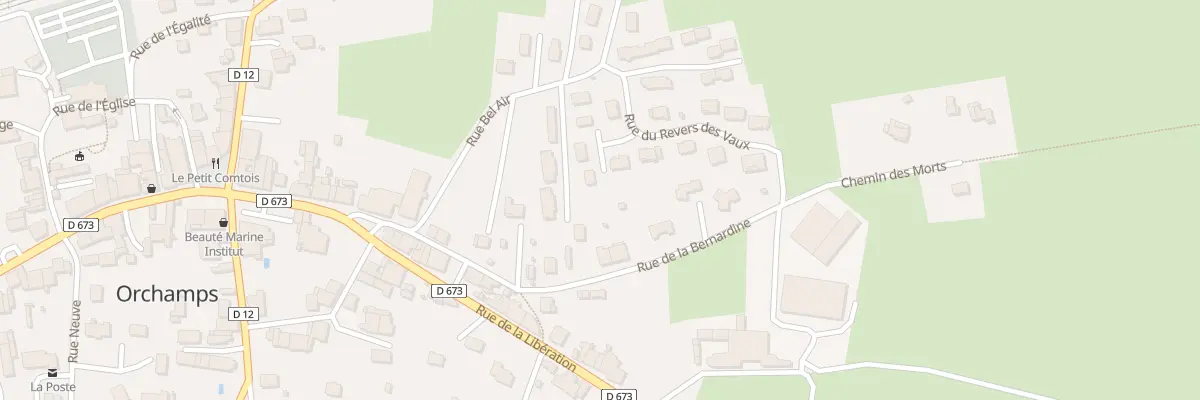Plan du 8 Che du Revers de Vaux à Orchamps