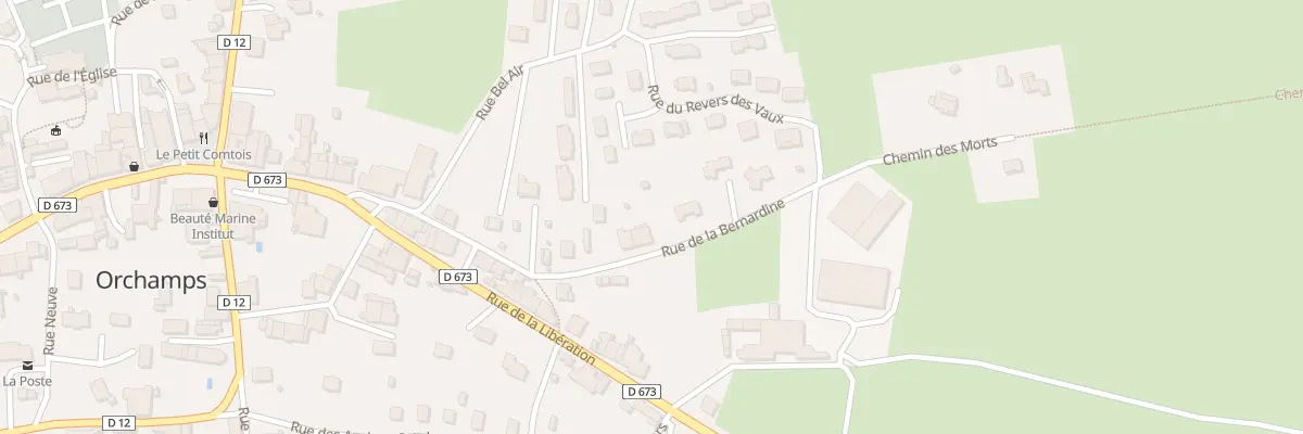 Plan du 29 Rue de la Bernardine à Orchamps