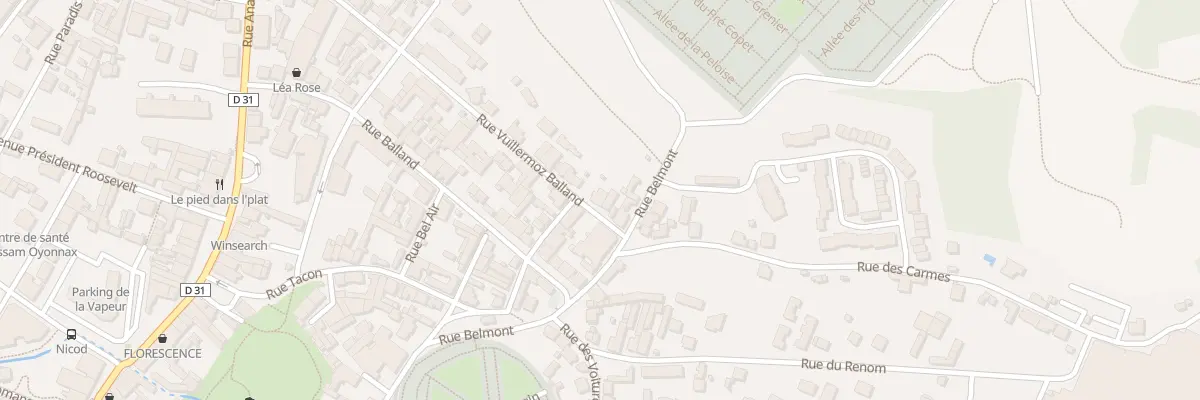Plan du 39 Rue Vuillermoz Balland à Oyonnax