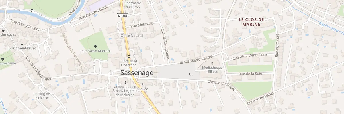 Plan du 2 Rue de Belledonne à Sassenage