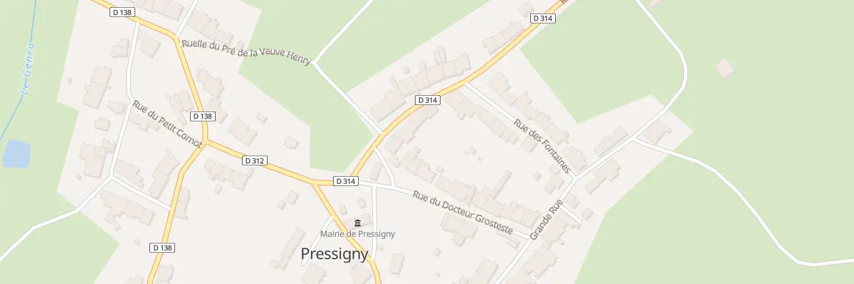 Plan du 1 Rue Docteur Grosteste à Pressigny