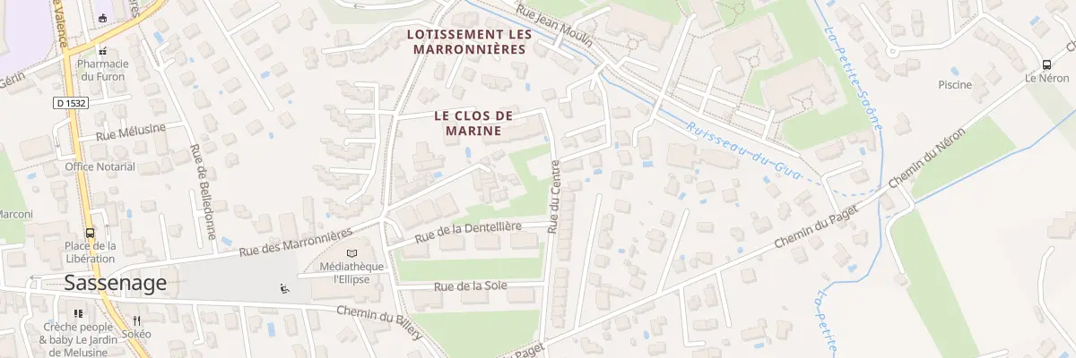 Plan du 34 Rue du Centre à Sassenage