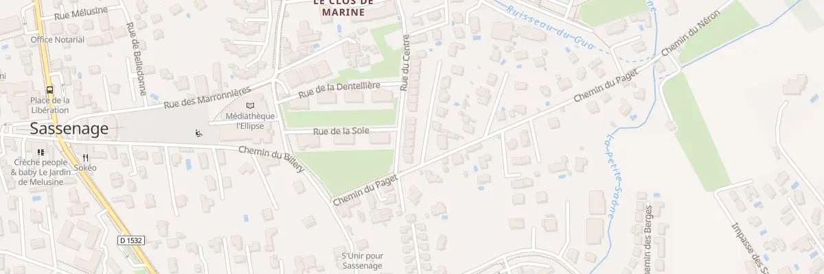 Plan du 8 Rue du Centre à Sassenage