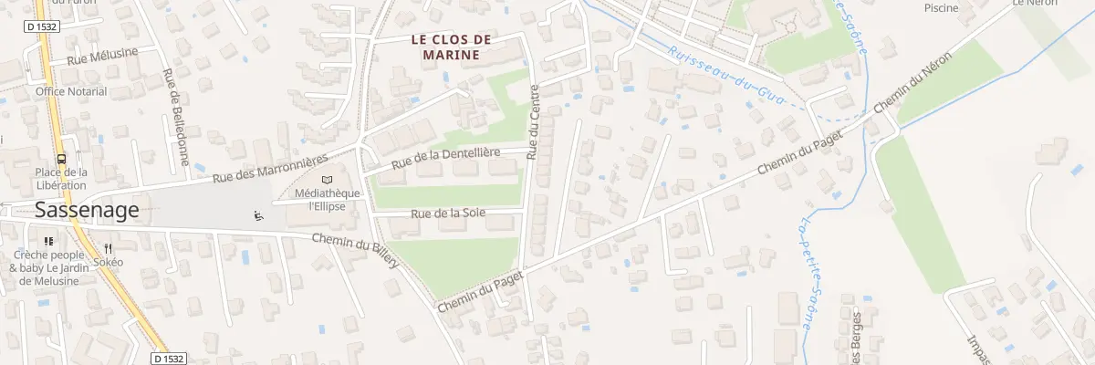 Plan du 14 Rue du Centre à Sassenage