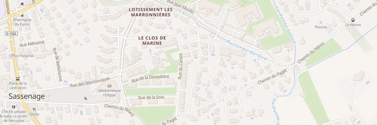 Plan du 28 Rue du Centre à Sassenage