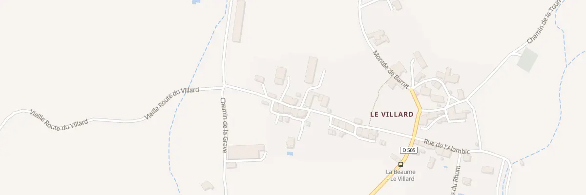 Plan du 5127 Le Villard à La Beaume