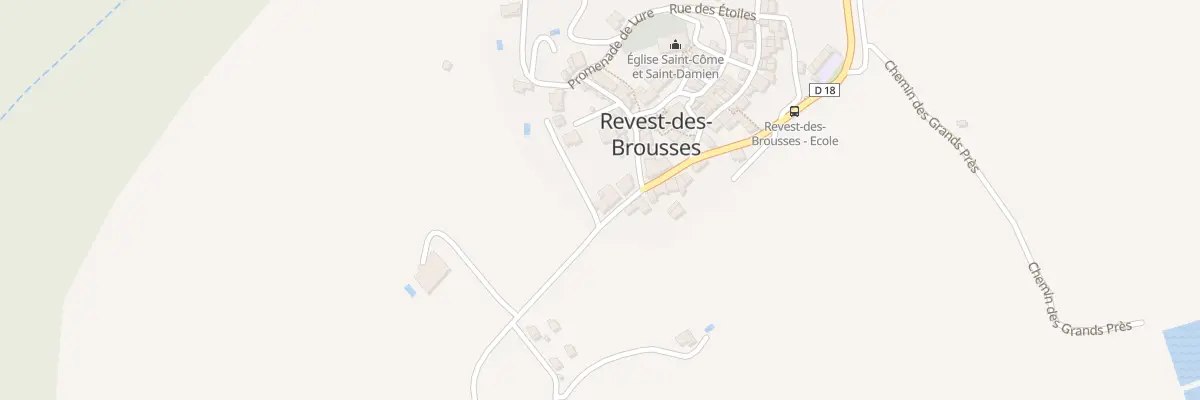 Plan du 5052 Le Village à Revest-des-Brousses