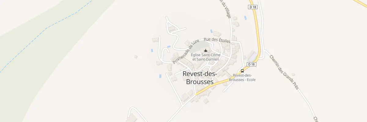 Plan du 5058 Le Village à Revest-des-Brousses