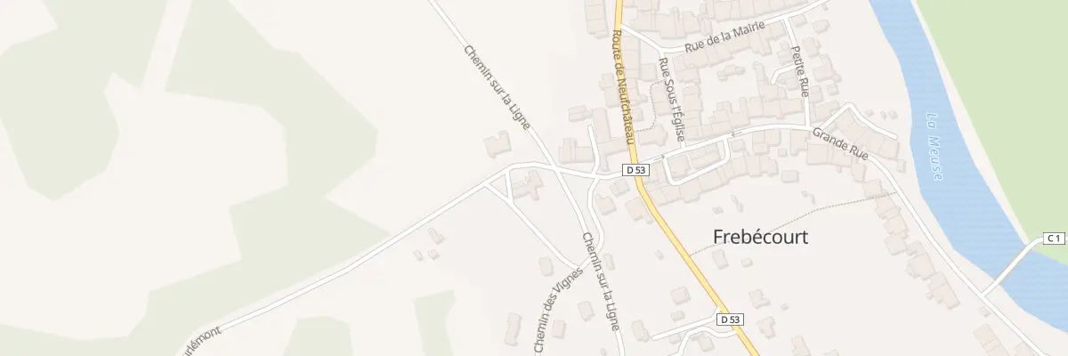 Plan du 1 Che de Bourlemont à Frebécourt