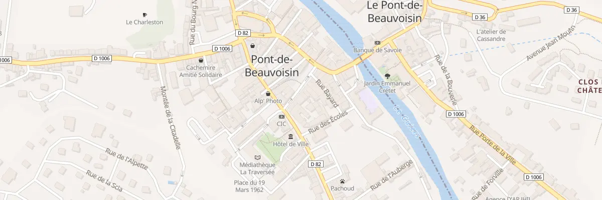 Plan du 3A Pl de la République au Pont-de-Beauvoisin